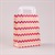Red & Cream Chevron Flat Handle Paper Carrier Bags