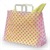 Premium Frosted Pink Dots Print Plastic Gift Bags