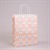 Peach & Grey Leaf Paper Carrier Bags with Twisted Handles