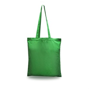 Green Cotton Shopping Carrier Bags with Long Handles