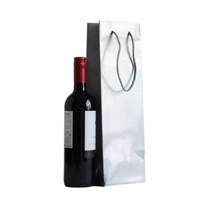 Silver Gloss Wine Bottle Gift Bags