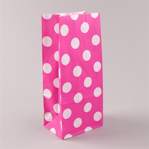 Shocking Pink Polka Dot Pick n Mix Paper Bags