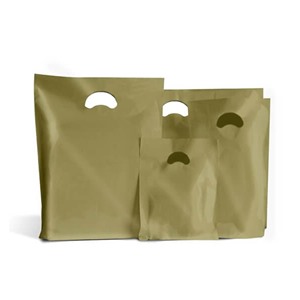 Gold Biodegradable Plastic Carrier Bags