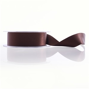 Chocolate Brown Double Satin Ribbon [488]