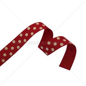 Red Grosgrain Ribbon with White Polka Dots [8]