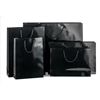 Premium Black Gloss Laminated Luxury Paper Bags with Rope Handles