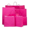 Bright Pink Paper Carrier Bags with Twisted Handles