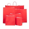 Italian Cherry Red Paper Carrier Bags with Twisted Handles