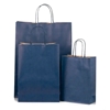 Italian Dark Blue Paper Carrier Bags with Twisted Handles