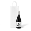 Italian White Paper One Bottle Bag with Twisted Handles