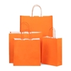 Italian Orange Paper Carrier Bags with Twisted Handles