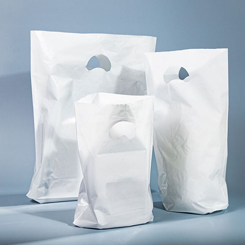 White Premium Degradable Plastic Carrier Bags