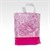 Loop Handle Pink Paisley Design Plastic Carrier Bags