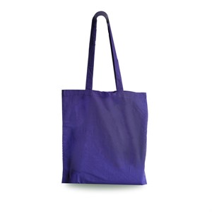 Purple Cotton Shopping Carrier Bags with Long Handle