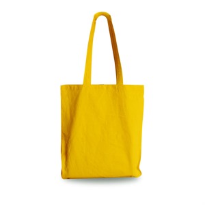 Yellow Cotton Shopping Carrier Bags with Long Handles