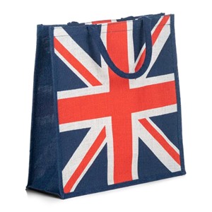 Union Jack Jute Bag with Padded Handles
