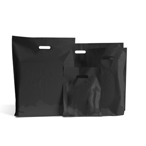 Black Classic Plastic Carrier Bags