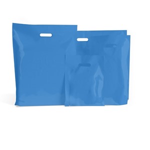 Light Blue Classic Plastic Carrier Bags