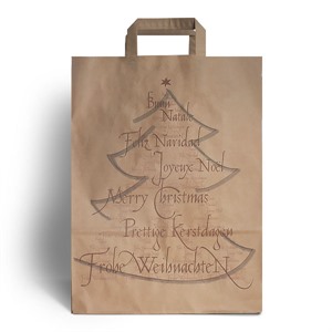 Christmas Tree Value Paper Carrier Bags