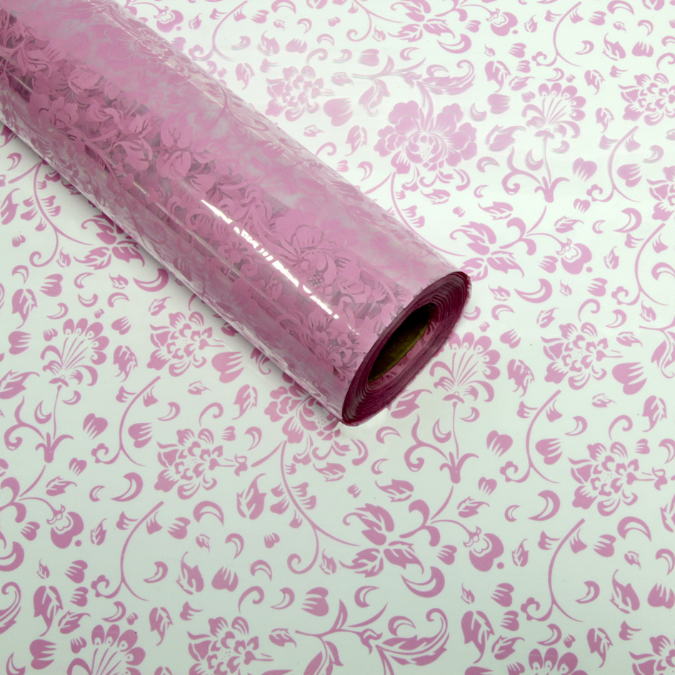 30 in x 50 ft Pink Cellophane Gift Wrap high quality roll By Crown 