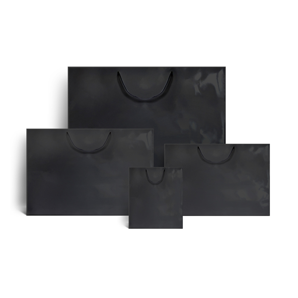 Black Matte Gift Bags, Medium 13x5x10