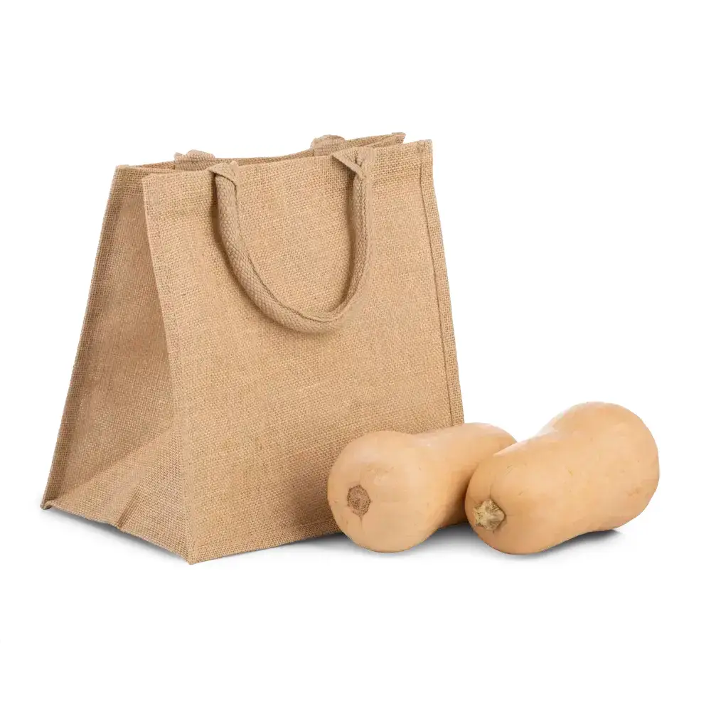 Natural Jute Bags with Luxury Padded Handles Carrier Bag Shop