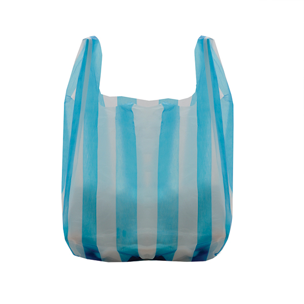 Striped Vest Style Carrier Bags |Branded Bags | Carrier Bag Shop