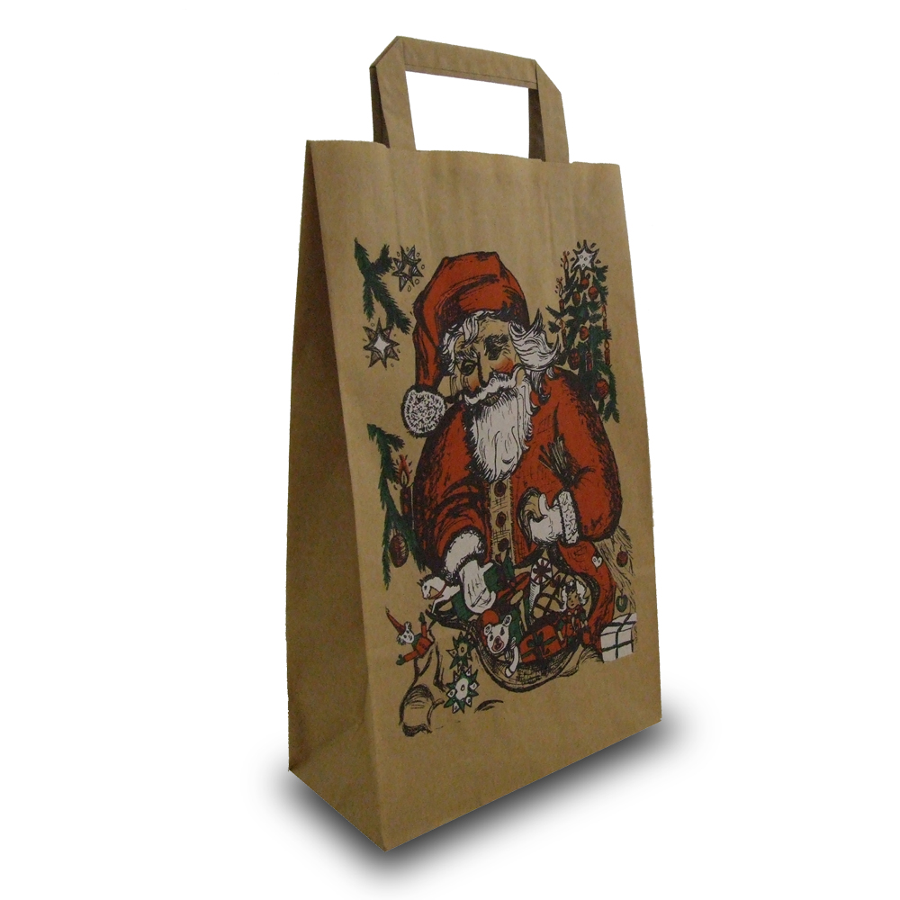 Santa Claus Paper Carrier Bags | Christmas Bags | Carrier Bag Shop