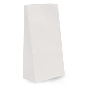 White Kraft Block Bottom Bags - 3"(W) x 9"(H) + 2"(G) (0.5KG)